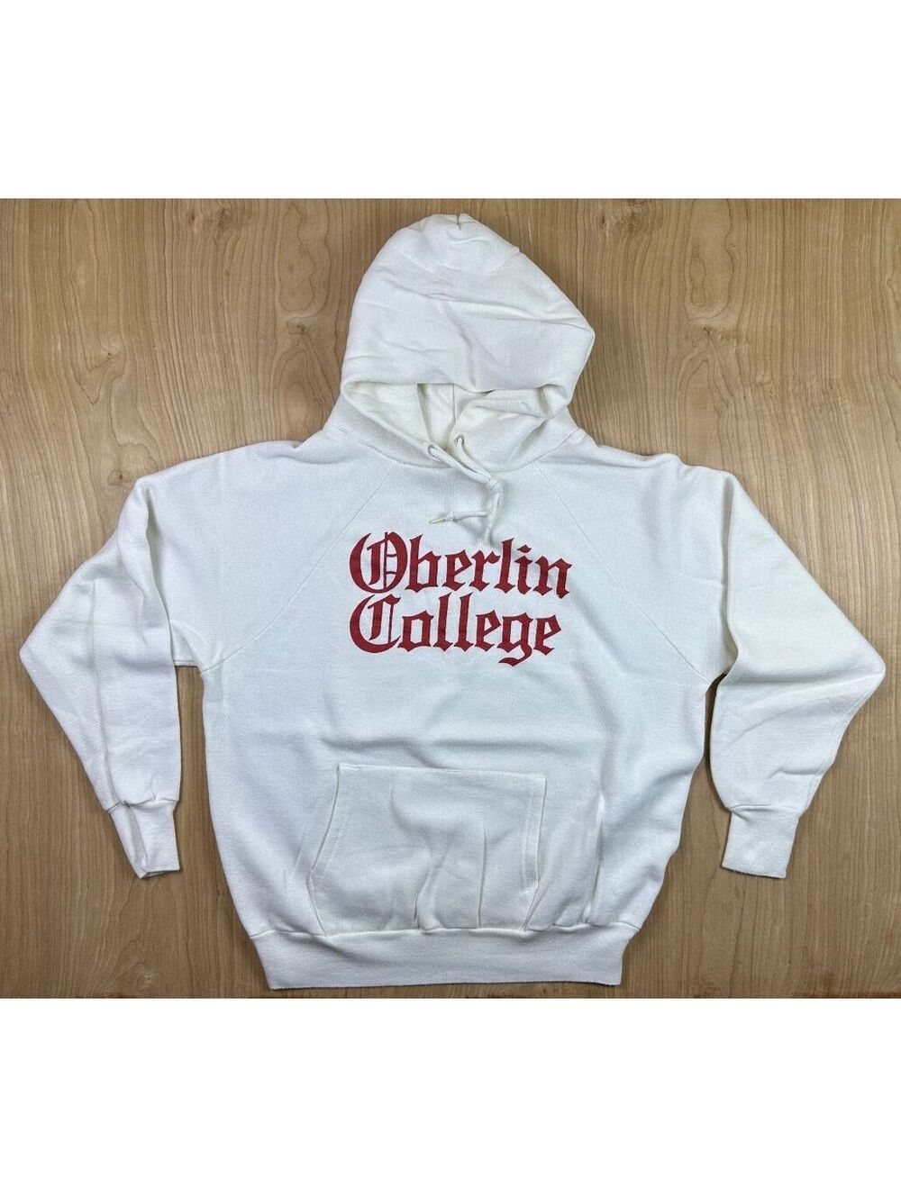 VIntage 80s Oberlin College Hoodie Sweatshirt xlarge old english collegiate